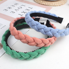 糖果色雙層蕾絲麻花加長發箍女壓發氣質防滑頭飾簡約百搭頭箍跨境