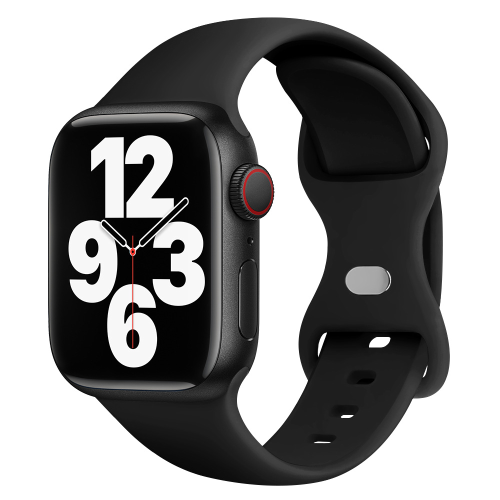 Aplicable AppleWatch Butterfly Buckle Silicone Deportivo correa de reloj Iwatch9876 generación / se inteligente