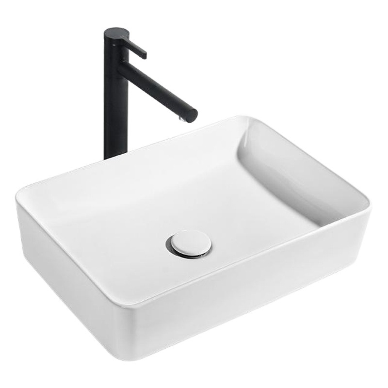 Thin Edge Mesa lavabo rectangular lavabo hogar lavabo pequeño tamaño arte lavabo balcón cerámica lavabo piscina PISCINA