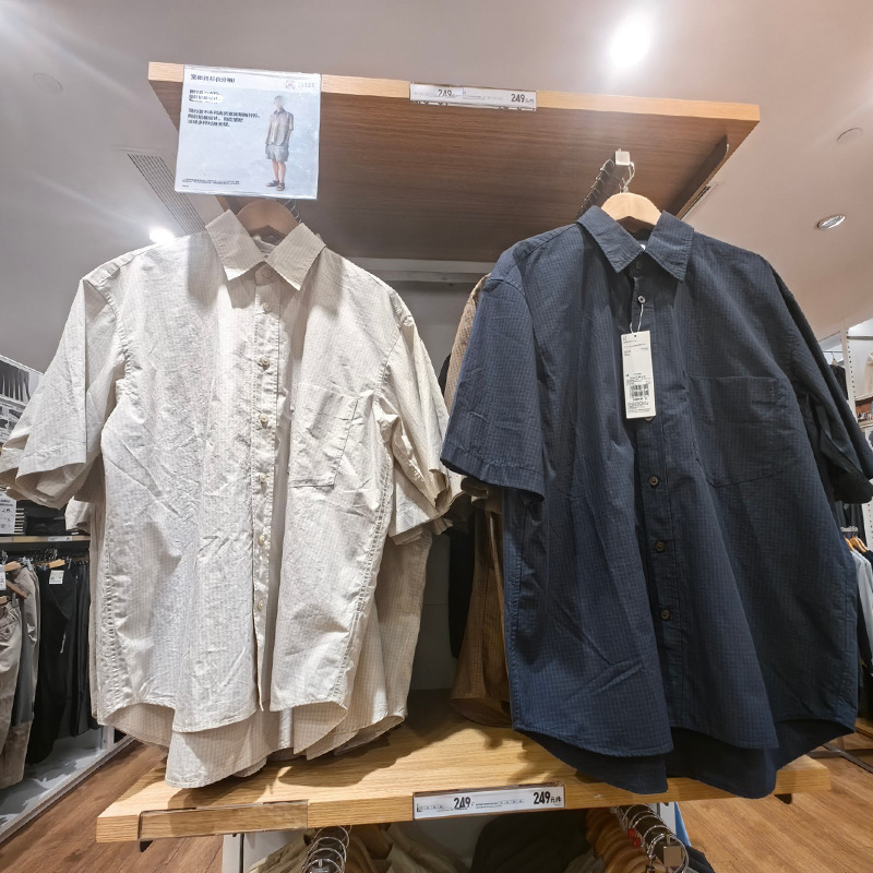 Japanese single ~ 2024 summer new men and women Joker casual loose short sleeve shirt 5 sleeve shirt half sleeve 467845