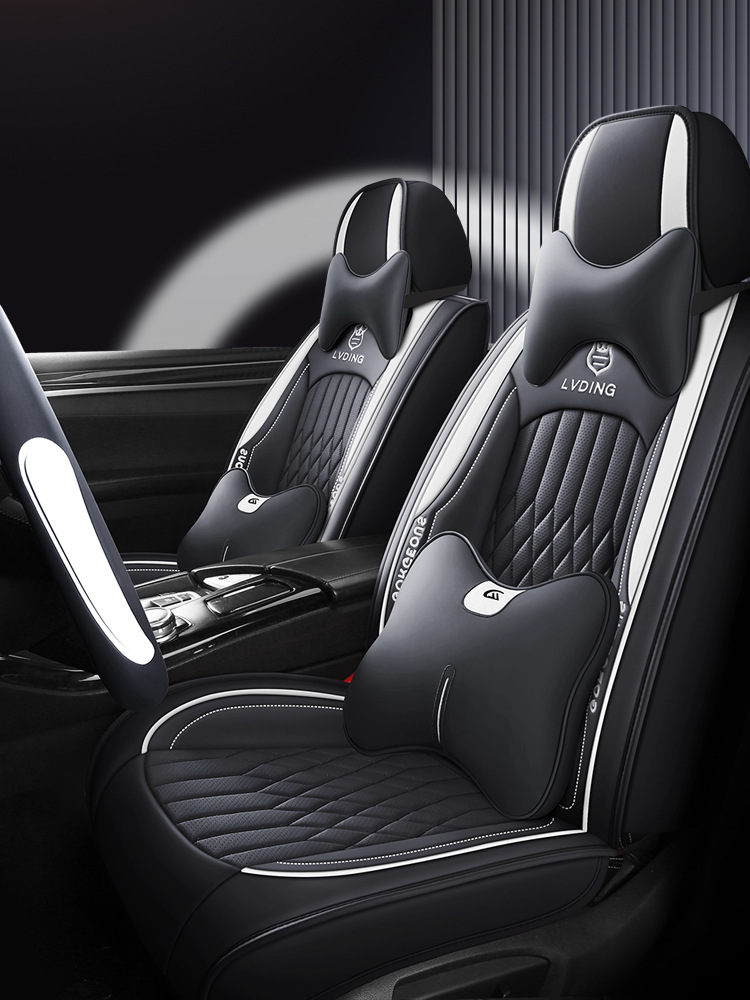 Cross-border Amazon full leather car cushion 3D three-dimensional all-inclusive universal cushion