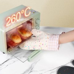 キッチンオーブン手袋シリコンベーキング手袋専用滑り止め防热レンジ手袋食品グレード断热手袋