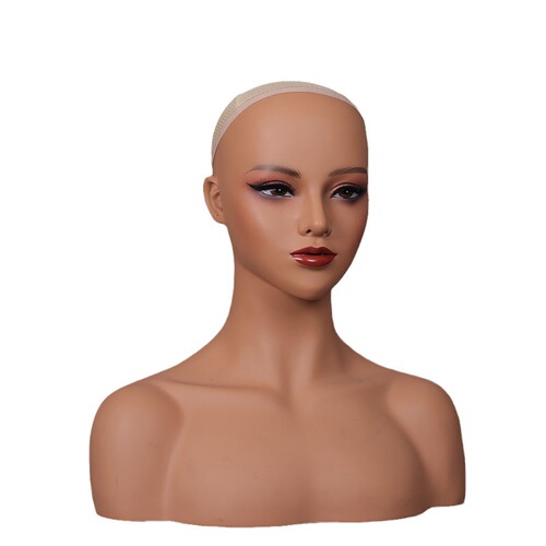 European and American dual shoulder fake head fake development display half-body model female photo prop model head simulation PVC head model
