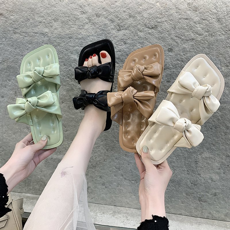 2021年夏季露趾一字拖鞋女外穿时尚网红仙女风罗马沙滩鞋批发代发