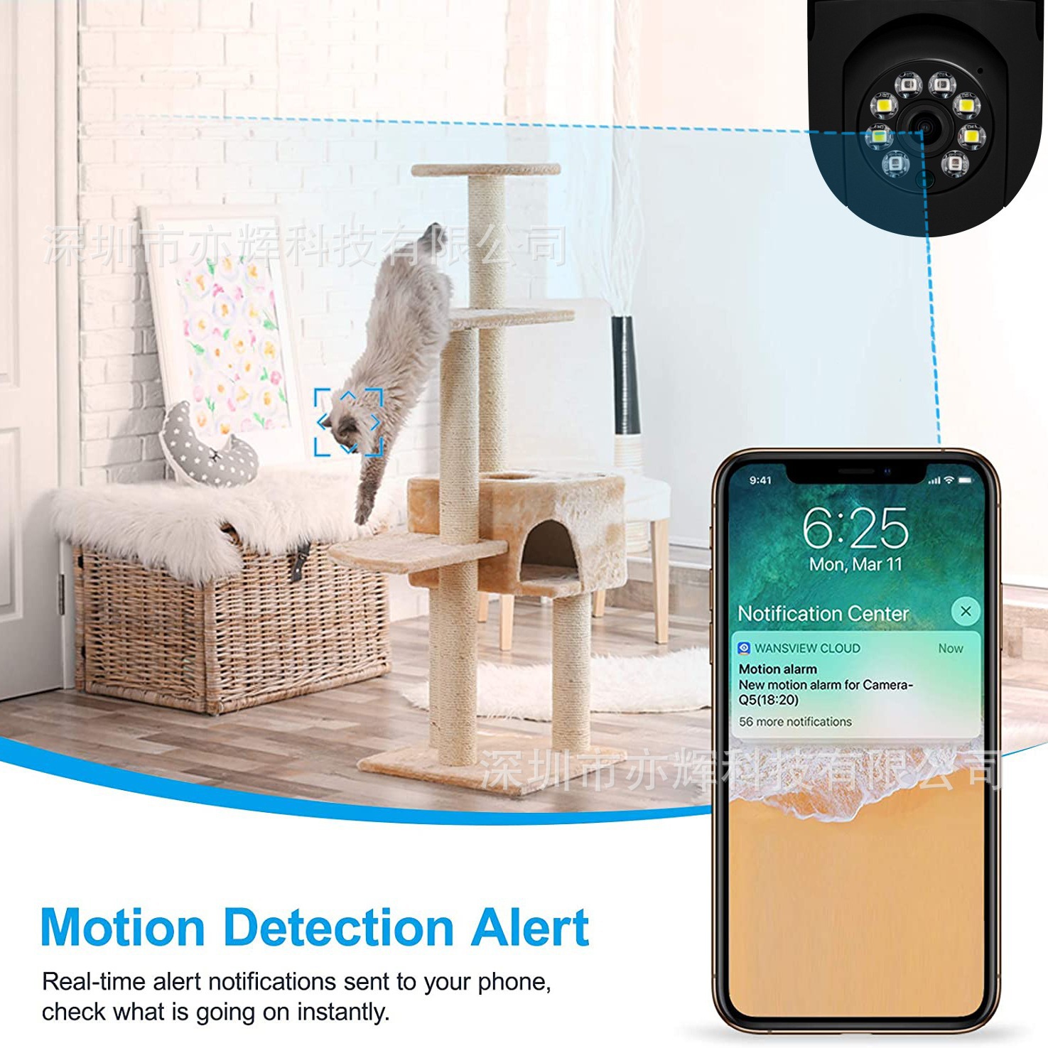 V380 Indoor Outdoor E27 Black Bulb Monitor Camera Home Panoramic Wireless WiFi Camera Remote