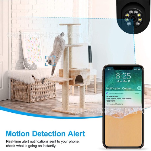 V380 Indoor Outdoor E27 Black Bulb Monitor Camera Home Panoramic Wireless WiFi Camera Remote