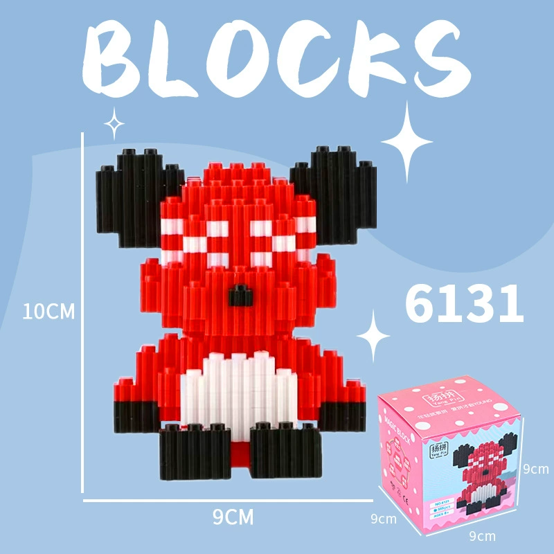 Cartoon Building Block Toy Set, Mini Constructor Doll, 9×9×9 cm, Assorted Character Designs
