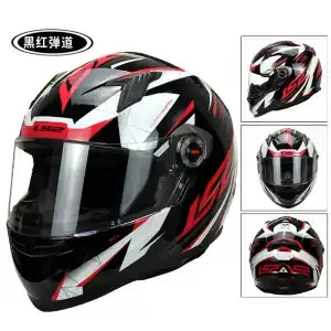 Motorcycle Helmet Headset – New Model, Bluetooth Helmet, Special - ff358-black-and-red-trajectory-l