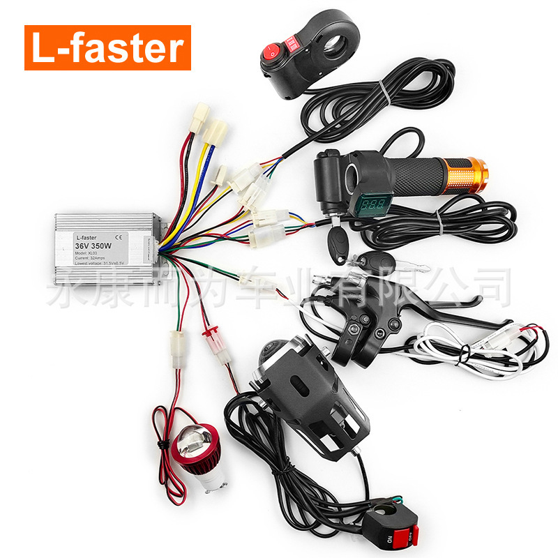 350W-1000W Electric Brushed Motor Controller Reverse Control 3-Speed Device for Bicycle Motor