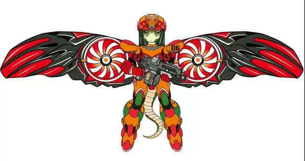 Large dynamic snake warrior + fishing rod