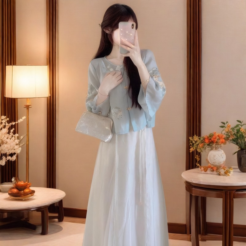 2025 春夏の新漢要素レトロ刺繍新中国風国民風スリーピース古代スタイルのハイエンド気質トップ|undefined