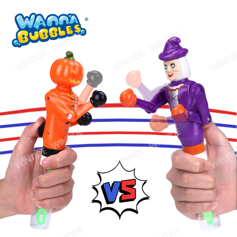 Hot Cross-border Halloween Boxer Bubble Stick Convenient Retractable Detachable Outdoor Handheld Bubble Toy