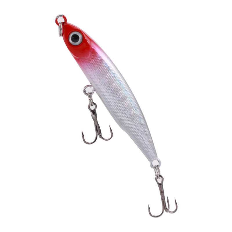 2 Pcs Sinking Minnow Fishing Lures Hard Baits Fresh Water Bass Swimbait Tackle Gear