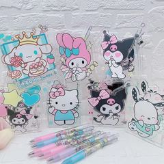 卡通大集合學生桌面收納筆筒庫洛米小白透明亞克力化妝刷收納盒