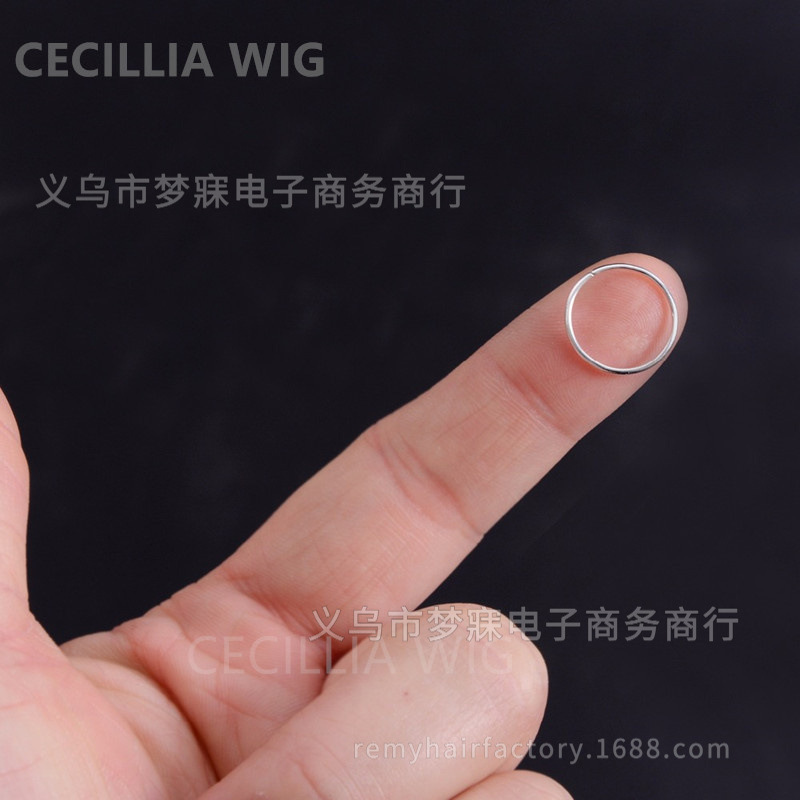 Peluca negra joyería anillo Africano Twist trenza de primavera trenza de tres hilos trenza hueca anillo de extensión de cabello trenza sucia anillo decorativo image 6