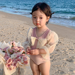 Children's one-piece swimsuit summer 2023 new trendy baby girl kids princess swimwear summer suit swim pants