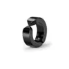Glossy black ear clips