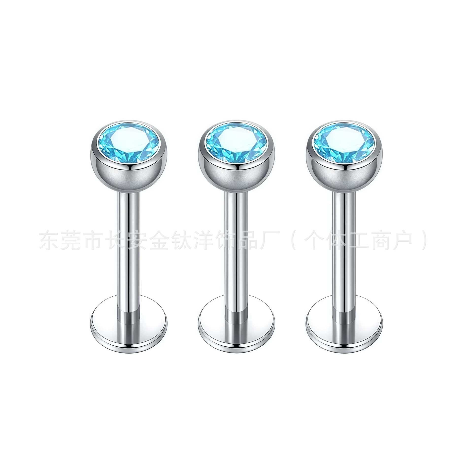 Labret piercing jewelry detail image