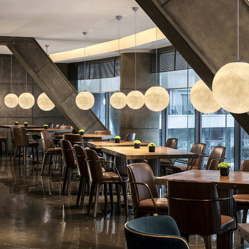 Landelier billar esférico bar de arte planeta luna gran luna tienda de luces nórdicas restaurante dormitorio bola trampa