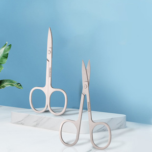 in stock stainless steel eyebrow trimming beauty scissors small size curved pointed eyebrow trimming beauty makeup beauty tools makeup scissors
