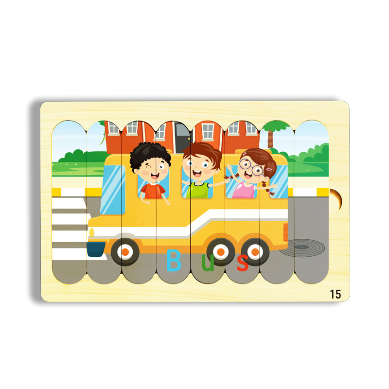 Niños barras de helado de madera puzzle de pensamiento lógico 3 + puzzle infantil de educación temprana divertido puzzle de barra de iluminación