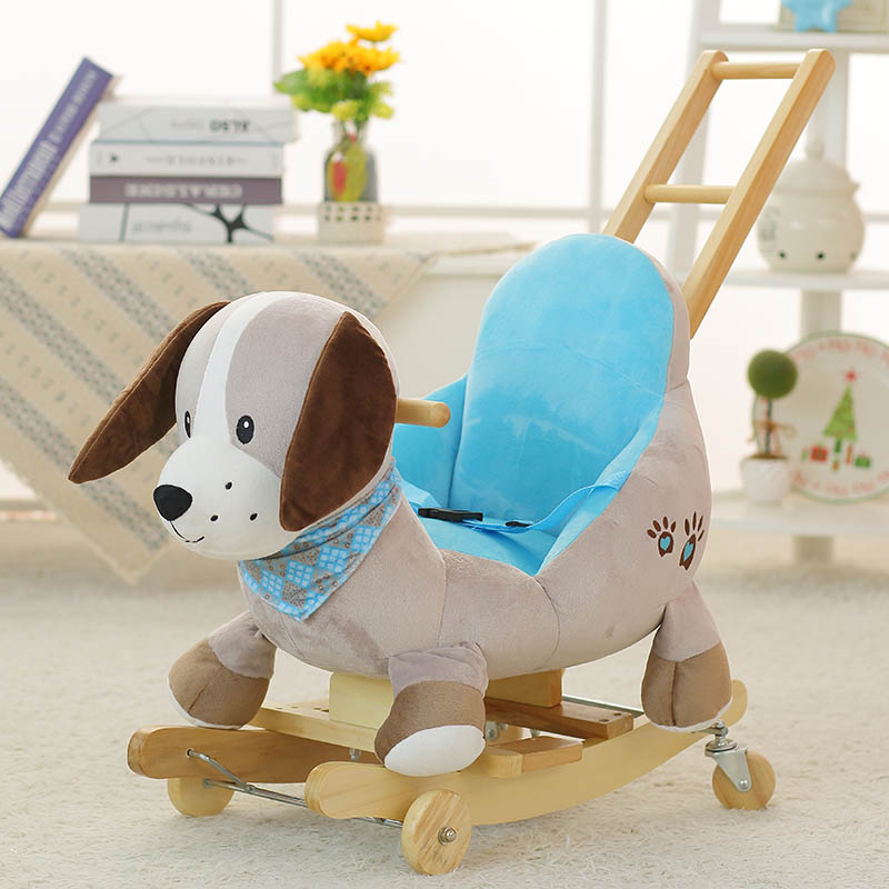 Cartoon Donkey Kids Music Caballo de Meca Baby Toy Car Trojan Baby Baby Rock Car Regalo de Aniversario