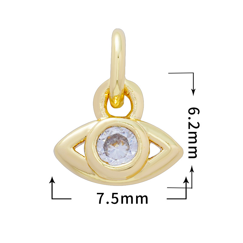 Star, Moon, Heart Shape Pattern 1 Piece Copper Zircon Star Moon Heart Shape Pendant Charms Bracelets Earrings