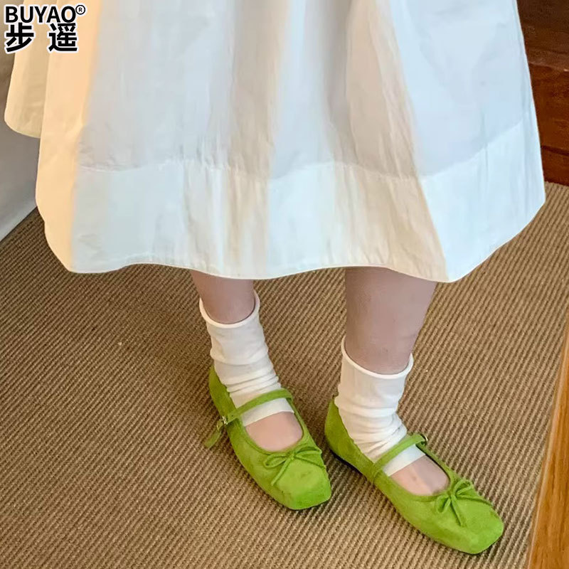 Cashmere Version of French Square-Toe Mary Jane Shoes, Ballet Shoes, Skirt Shoes, Women's Slip-On Soft-Soled Shallow-Mouth Single Shoes Cashmere Version of French Square-Toe Mary Jane Shoes, Ballet Shoes, Skirt Shoes, Women's Slip-On Soft-Soled Shallow-Mouth Single Shoes
