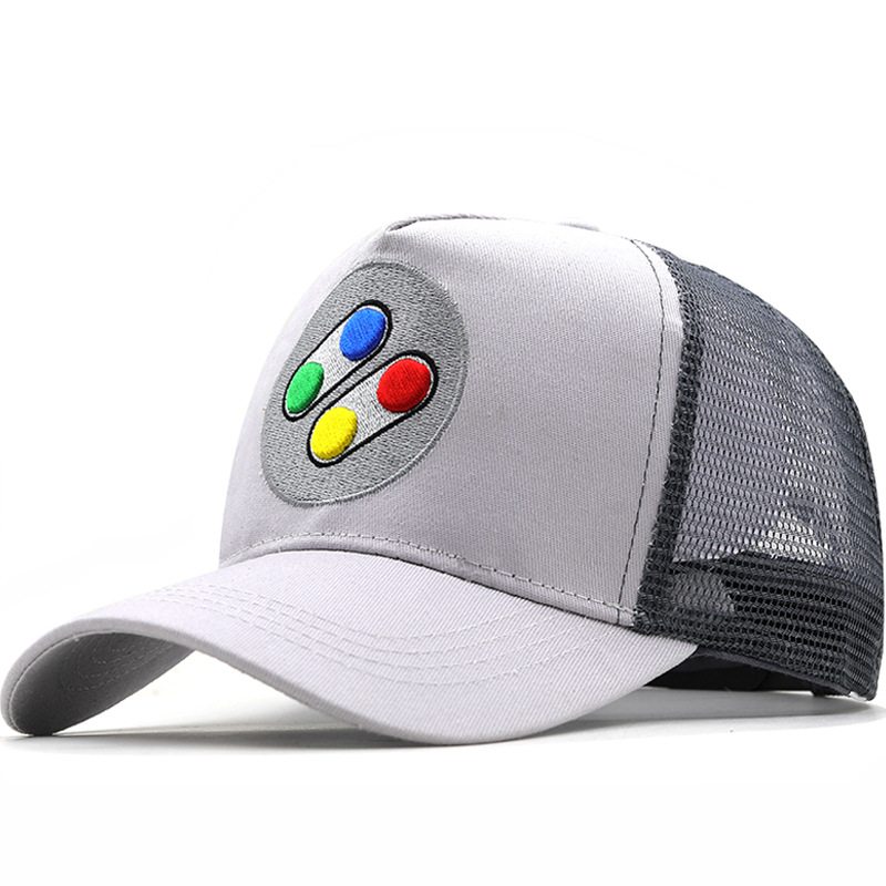 Gorra De Costura De Malla De Bordado De Botón Colorido Gamepad display picture 1