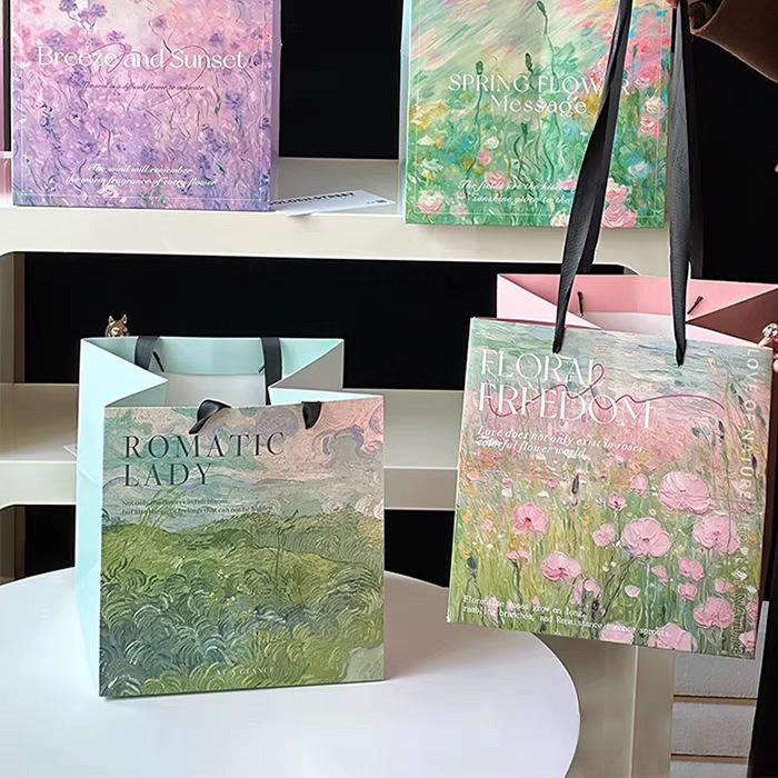 Factory Direct Sales Square Flower Tote Bag Gift Bag Cake Shop Packaging Bag Takeaway Paper Bag Flower Bouquet Factory Direct Sales Square Flower Tote Bag Gift Bag Cake Shop Packaging Bag Takeaway Paper Bag Flower Bouquet