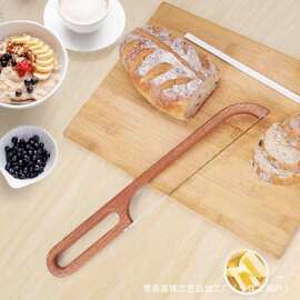 跨境木质面包锯带把手面包切割用具木质面包吐司锯法棍面包切割锯