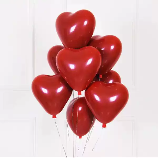 50 heart -shaped pomegranate red double layers 50