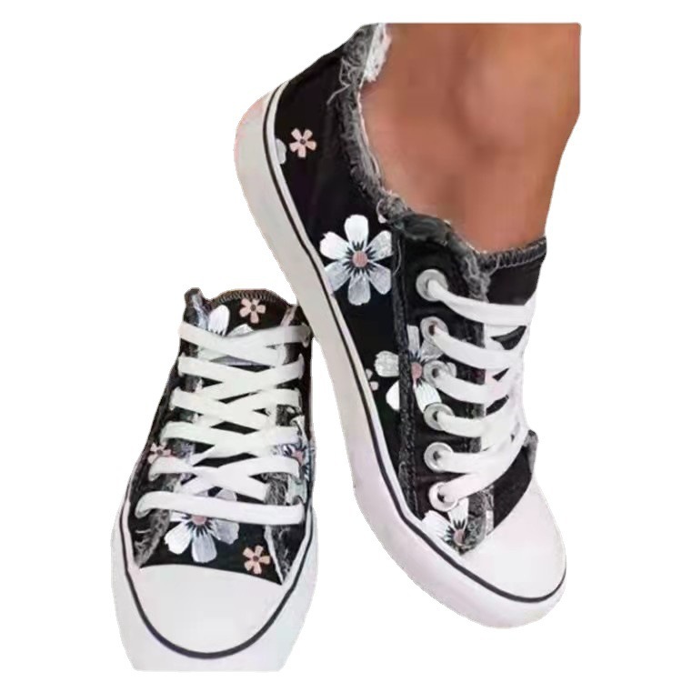 Femme Outdoor Randonnée Sport Athlétique Low Top Lace Up Floral Casual_voghion.com