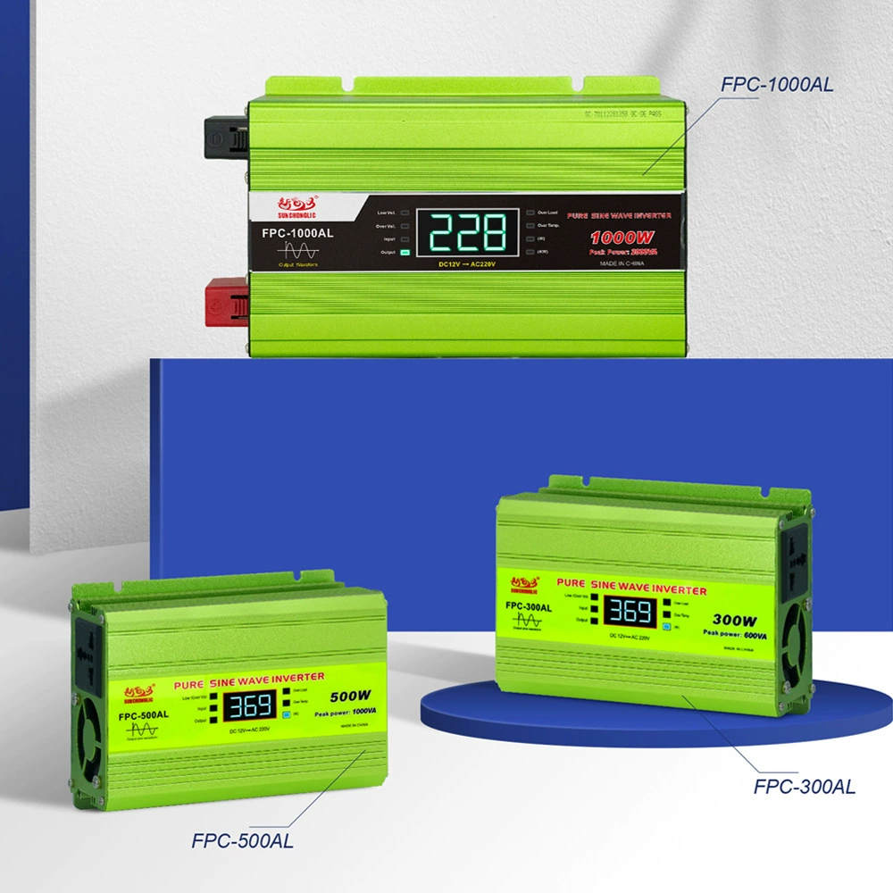 Фабричный источник 12V/24V/220V инвертор чистой синусоидальной мощности 500W/1000W/2000W/3000W для бытовой сети