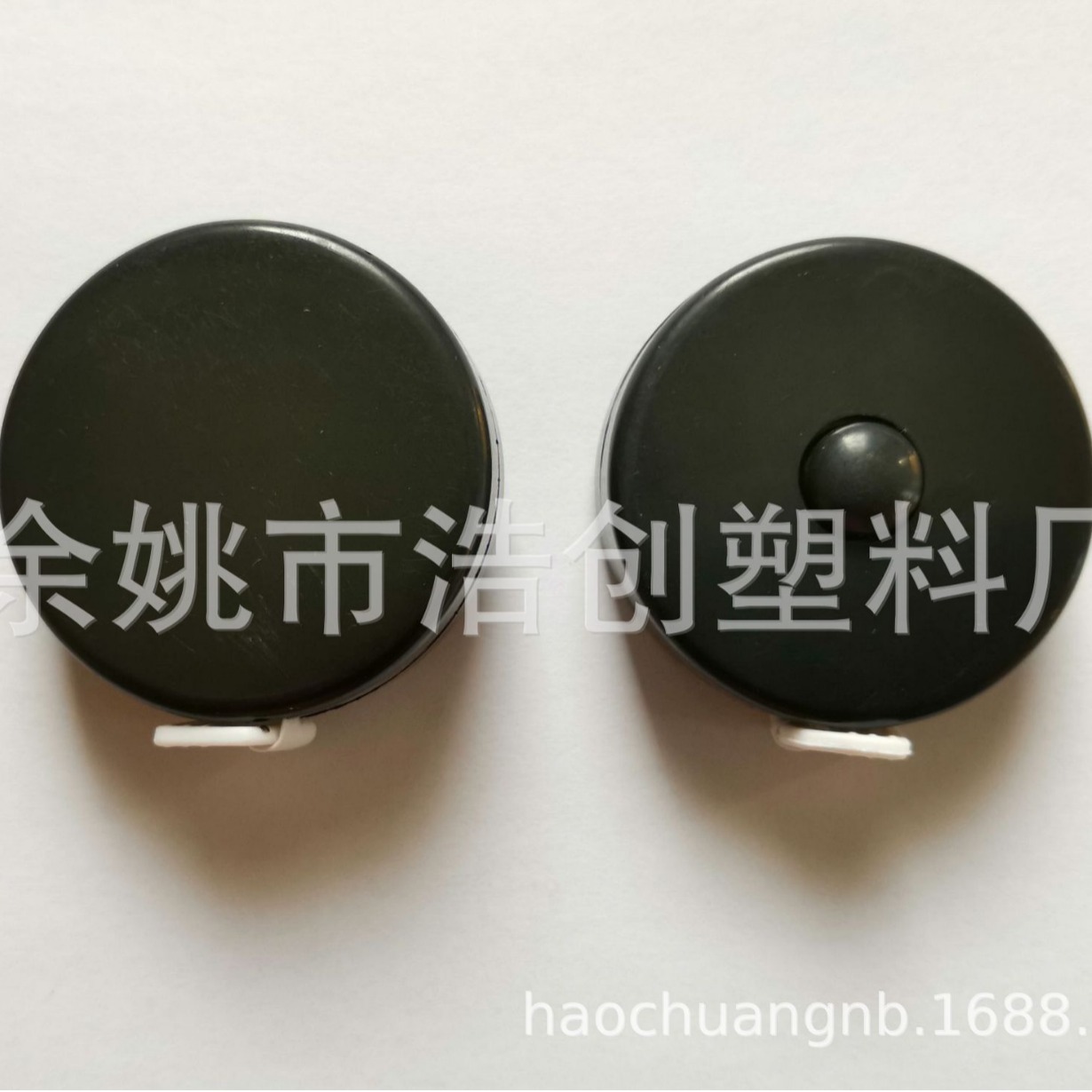 圆形PVC皮卷尺 1米按钮可固定玻璃纤维皮尺带双面印刷4CM厘米直径