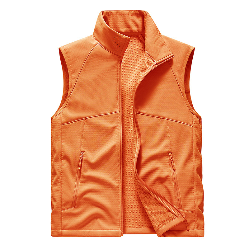 Outdoor Sports Casual Stand-Collar Vest 2026 New Composite Cross-Pattern Fleece Vest Unisex