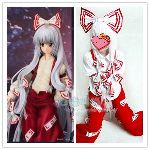 Spot Oriental Project Cosplade clothing Oriental Yongye Night Copy Fujiwara Girl Red COS Free Bow