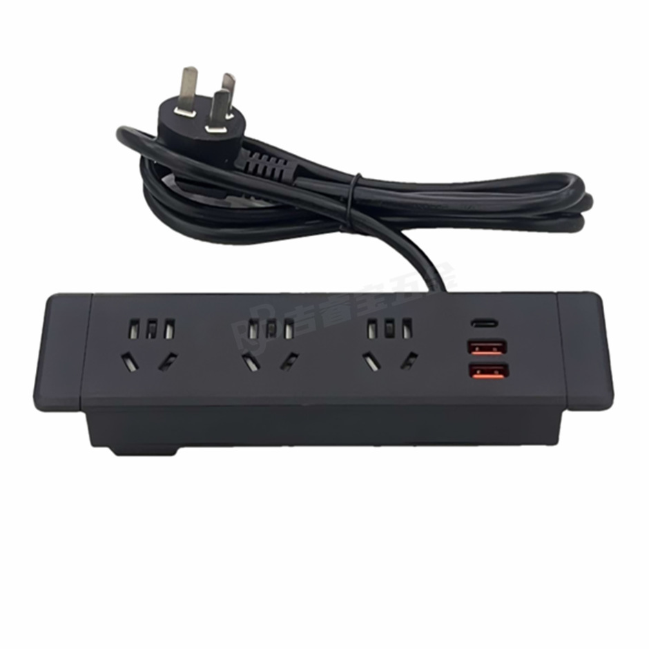 桌面插座办公电脑台嵌入式插座茶几沙发床头柜壁挂USB/type-c排插