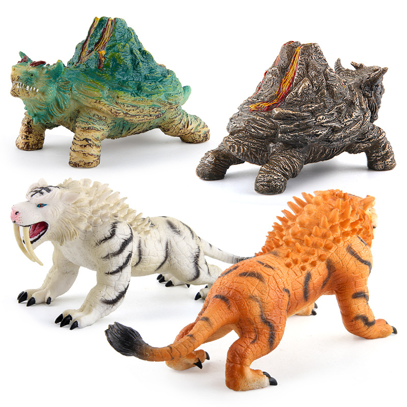 Mito mágico para niños historia Dragón volador cuatro Dios Bestia modelo simulación animal Dragón azul Tigre blanco Zhuque Xuanwu adornos