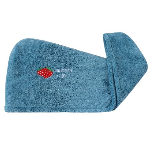 Hair Dryer Hood for Women, Cartoon Design, Thick and Long, Strong Absorbency, Quick Drying, Cute, Non-Shedding, Double-layer Embroidery, Coral Fleece