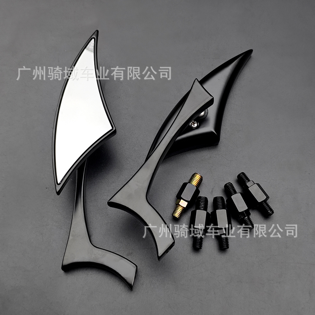 Motorcycle rearview mirror, modified sports car rearview mirror, triangular Harley retro modified off-road rearview mirror