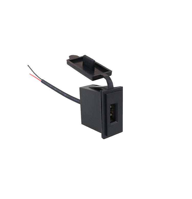 Car universal modified motorcycle boat RV modified square single USB car charger 2.4A car mobile phone charger