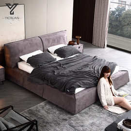 凯撒玛莎布加迪baxter床现代简约巴黎床意式极简羽绒软包双人床
