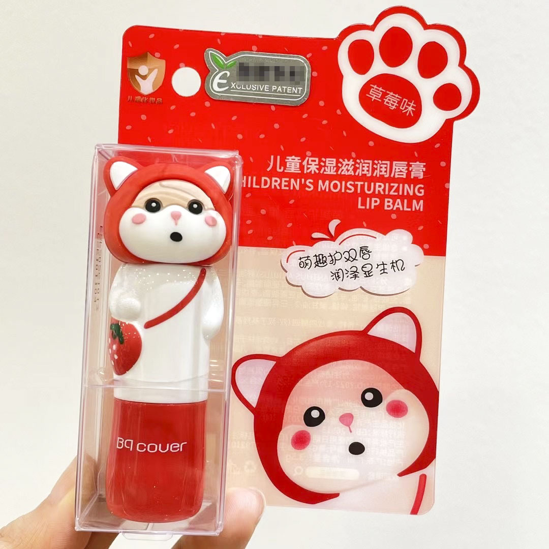 Peiqiao Cover Kidsren's Cute Moisturizing, Moisturizing and Anti-Drying Kidsren's Fruit-Flavored Lip Balm 7022