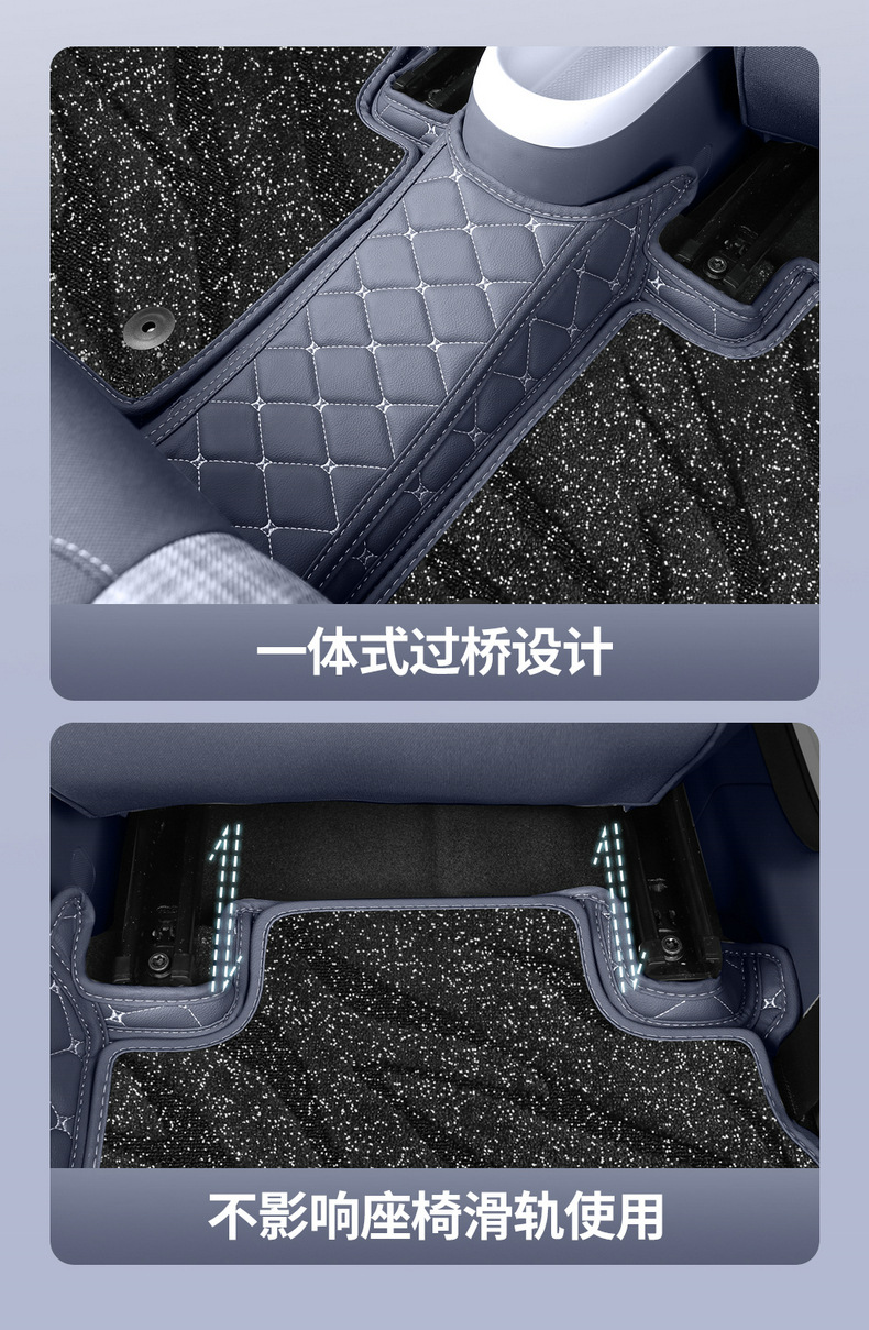 Leapmoon A10 Galaxy Carpet Car Floor Mats, Custom-Fit, Full-Coverage Interior Accessories, Leather Floor Mats
