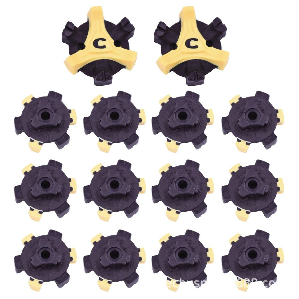 Golf spikes zapatos de golf rápido triángulo spikes bola giratoria spikes accesorios de golf suministros