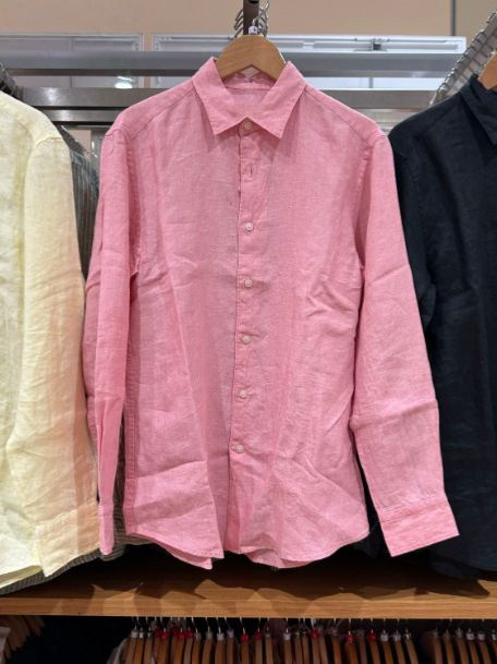 Men's and women's French linen shirt long-sleeved shirt linen 26…