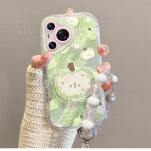 羽纱晕染青苹果苹果手机壳15/15PROMAX14/14promax小众13PR0全包