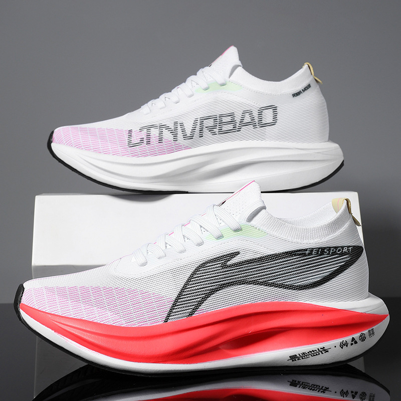 Zapatillas para correr Feidian 5E 2025 nuevas zapatillas para correr de entrenamiento deportivo zapatos de carreras de tablero de carbono de alta elasticidad con absorción de impactos para hombres