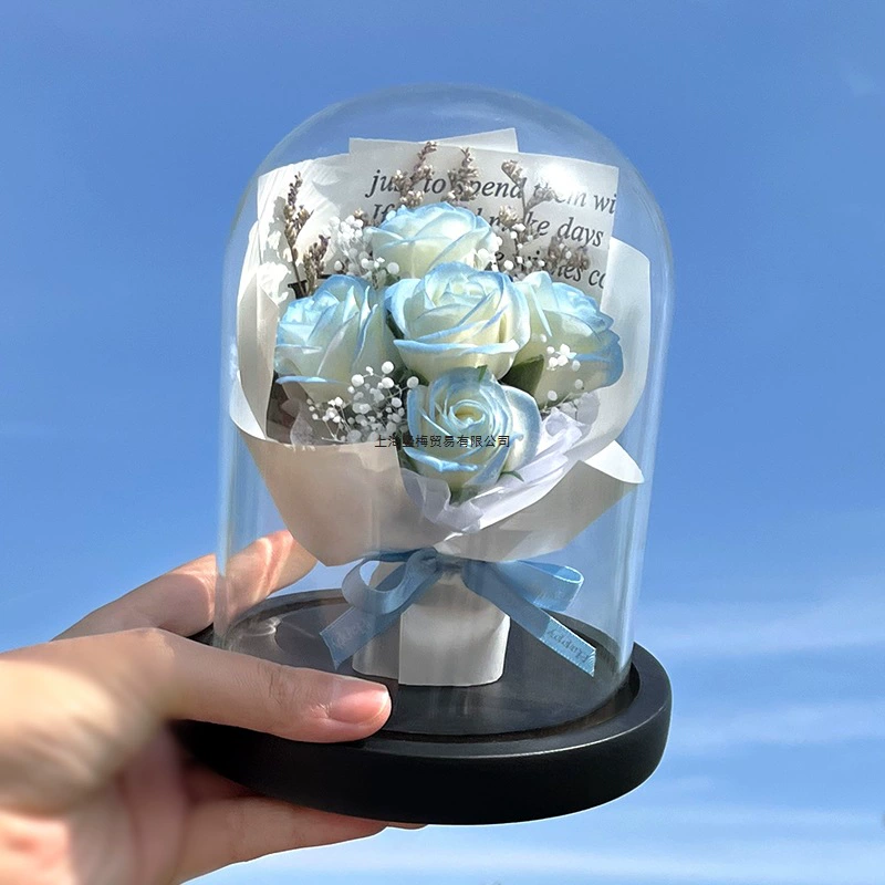 Консервированные цветы, сушеные цветы, мини-букеты, подарочные коробки с розами, украшения из стеклянных крышек, китайские подарки ко Дню святого Валентина для подруг и лучших подруг.